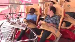 Jimmy and Kevin Hart Ride a Roller Coaster du2.ir