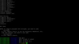 Writing to GPIO pins in C using wiringPi on the Raspberry Pi