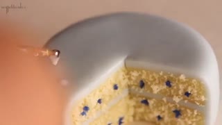 کیک بلوبری با خمیر