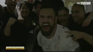 رقص قهرمانی بازیکنان لسترسیتی