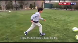 چالش خیلی جالب پنالتی کریس رونالدو و پسرش