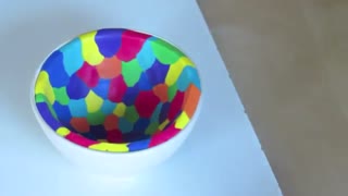 کاسه رنگی رنگی با خمیر فیمو - قشنگ