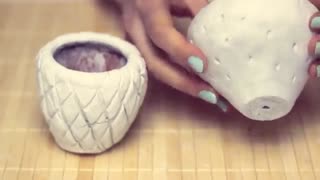 گلدان خمیری توت فرنگی و آناناس - قشنگ ❤