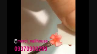 فیلم آموزش طراحی ناخن طرح گل جدید خودآرایی