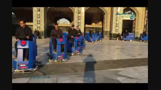 زمین شوی حرم"کفشوی سرنشین دار"/شرکت ابراهیم/نظافت مکانیزه