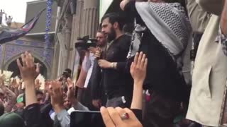 تشییع شهدای مدافعان حرم در حرم حضرت سید الکریم