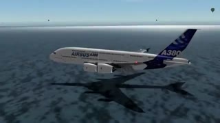 فرود هواپیمای A380 روی اقیانوس