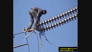 کار بر روی خطوط برق 63 کیلو ولت