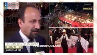 ورود ترانه علیدوستی و شهاب حسینی به فرش قرمز کن