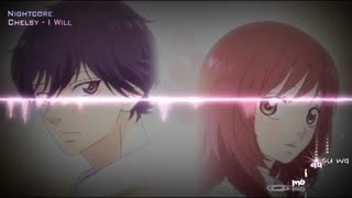 Nightcore _ i Will _ Ao Haru Ride