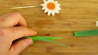 درست کردن گل برای تزیین بشقاب غذا