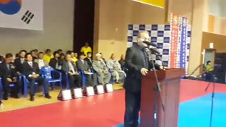 استاد نژند - هاپکیدو - سخنرانی در کره جنوبی