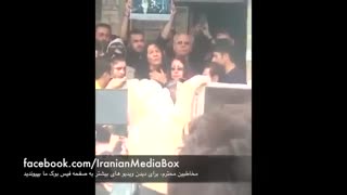 ضجه های همسرش و مردم در مراسم به خاک سپردن حبیب
