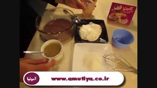 دسر فوری بستنی و شیرکاکائو