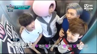 got7 به همراه bts در اسانسور M!COUNTDOWN