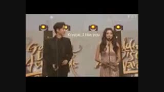 exo  kai reaction when sb say im a fan of fx krystal