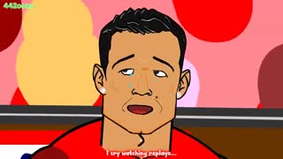 تاکامی رونالدو در یورو 2016 به سبک انیمیشن