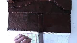 یه کیک با مدل یه روستای خوشگل