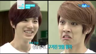 INFINITE - RK Staring contest  SungJong vs SungYeol cut - مسابقه پلک نزدن بین لی سونگ یئول و لی سونگ جونگ(اعضای اینفینیت)!خخخخD: