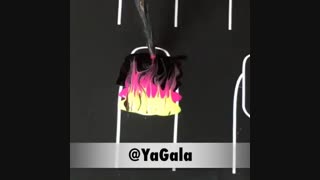 طراحی شعله های صورتی برای ناخن