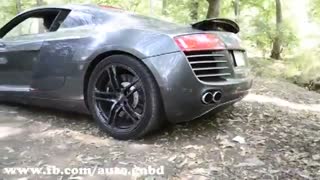 صدای اگزوز audi r8
