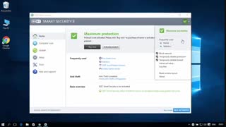 آموزش ESET Smart Security 4 دستورات نوار ابزار بالای نرم افزار