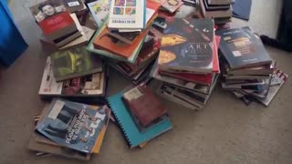 tidying up books