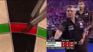 Gary Anderson 9 darts finishes PDC World Darts Championship 2016