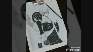 نقاشی من از کانکی و توکا ( tokyo ghoul )