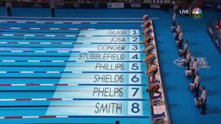 شنای مایکل فلپس 100 متر پروانه برای ورود به المپیک 2016