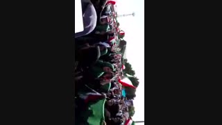 رقص دختران دبیرستانی کرمانشاه در مراسم استقبال از رئیس جمهور!!