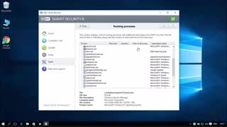 آموزش ESET Smart Security 16 بخش فرآیندهای در حال اجرا