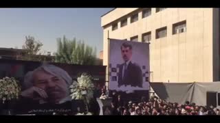 تشکر احترام برومند از سید محمد خاتمی در مراسم تشییع داود رشیدی