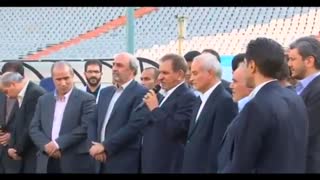 حضور معاون اول رئیس جمهور در تمرین تیم ملی (نود ۸ شهریور)