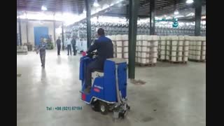 کف شوی سرنشین دار | اسکرابر با راننده |زمین شوی  برای نظافت کارخانه های نساجی
