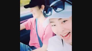 ویدیو بکی تو اینستاش همراه شیومین.اکسو.exo.پشت فرمون چقققد خفن شده..عرررر