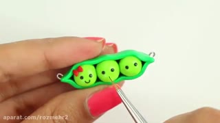 گردنبند نخود سبز با خمیرفیمو_مخصوص تریپل اسا ^_^