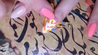 طراحی ناخن میکس اند مچ Easy chevron nail art