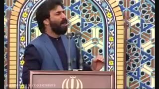 مدیحه سرایی صابر خراسانی در محضر رهبری