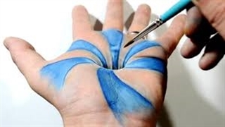 نقاشی سه بعدی روی دست