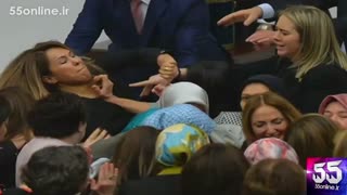 درگیری فیزیکی نمایندگان زن پارلمان ترکیه