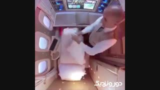 دقت و سرعت خدمه پرواز امارات در آنکارد کردن صندلی های ویژه هواپیما B77