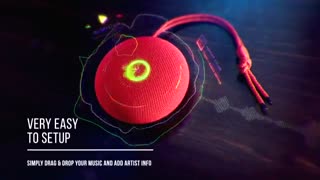 پروژه آماده افتر افکت موزیک پلیر - Glitch Audio React