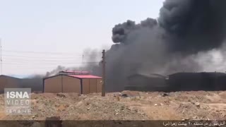 آتش‌سوزی در کارخانه پلاستیک منطقه 20 بهشت زهرا(س)