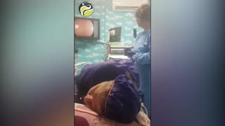 فیلم انجام کولونوسکوپی به علت دردهای شکمی