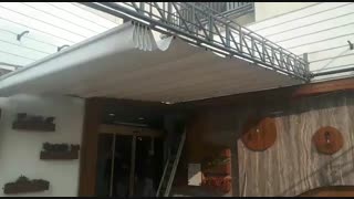 طراحی و اجرای سقف متحرک پارچه ای