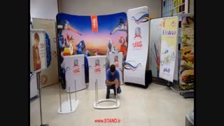 میز کانتر نمایشگاهی پارچه ای ویژه نگاران (آموزش نصب)