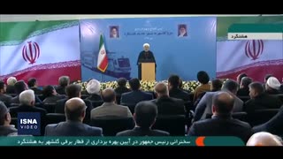 سخنرانی روحانی در آیین افتتاح قطار برقی شهر جدید هشتگرد