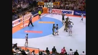 دیدار تیم های ملی هندبال آلمان و فرانسه درمسابقات قهرمانی جهان 2007