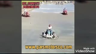 اجرای بتن با ماله موتوری یا ماله پروانه ای